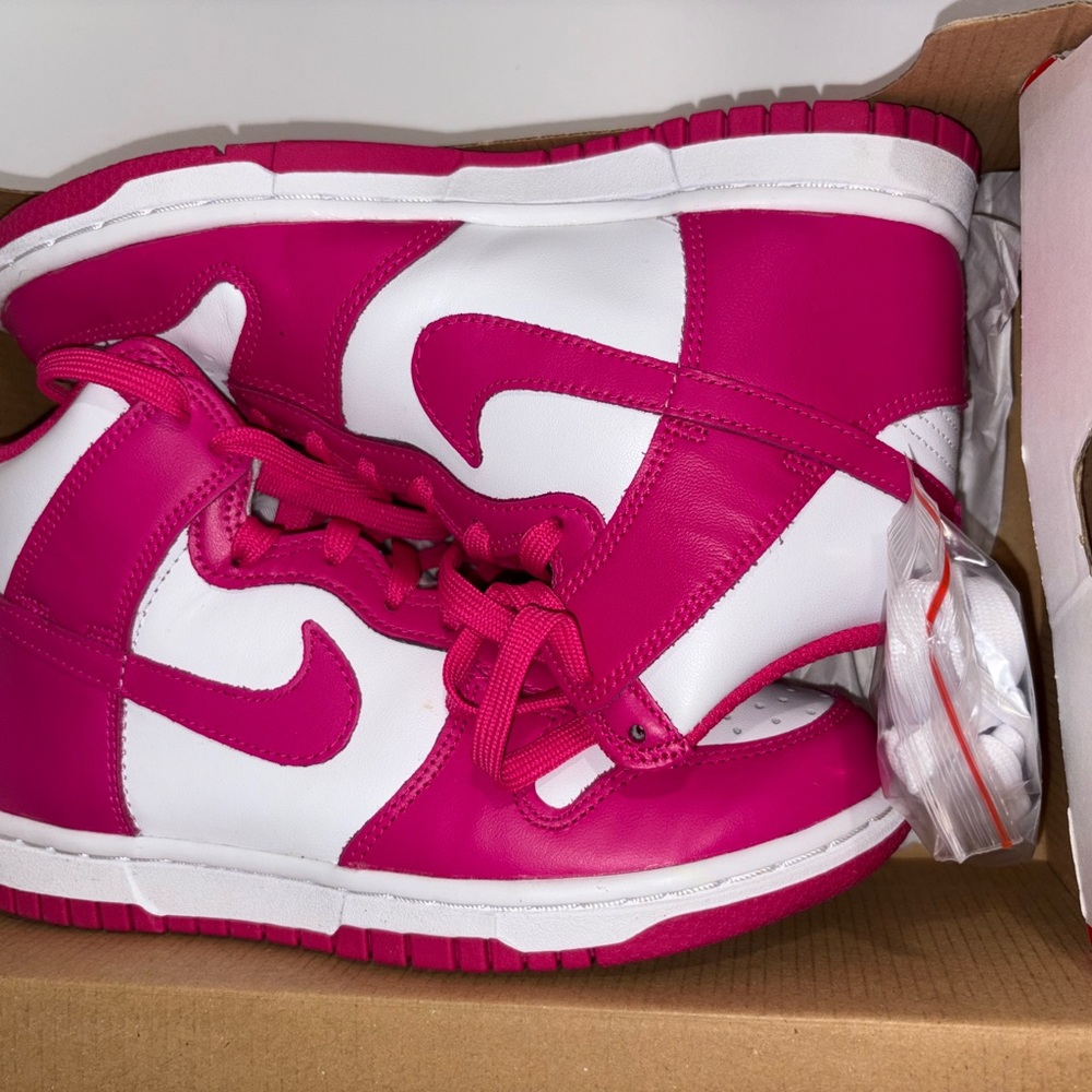 Nike Fuchsia and White High-Tops